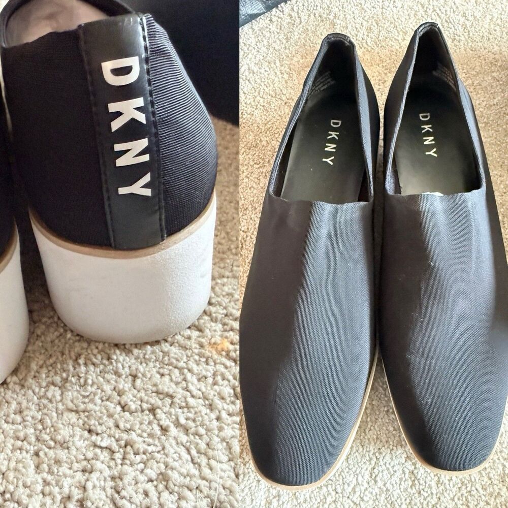 DKNY Robert Stretch Platform Slip On Shoe Women’s Size 10 Black Comfy New